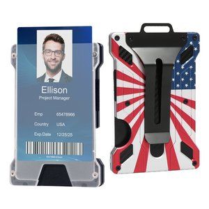 ✨✨XFBouti Men's Minimalist Money Clip with Clear ID Badge Window